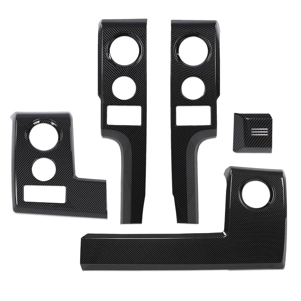 G-PLUS Center Console Dashboard Panel Cover Trim Bezels Compatible with Ford F150 2009-2014 Black Carbon Fiber