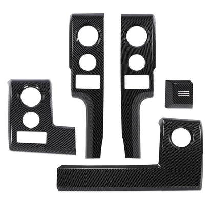 G-PLUS Center Console Dashboard Panel Cover Trim Bezels Compatible with Ford F150 2009-2014 Black Carbon Fiber