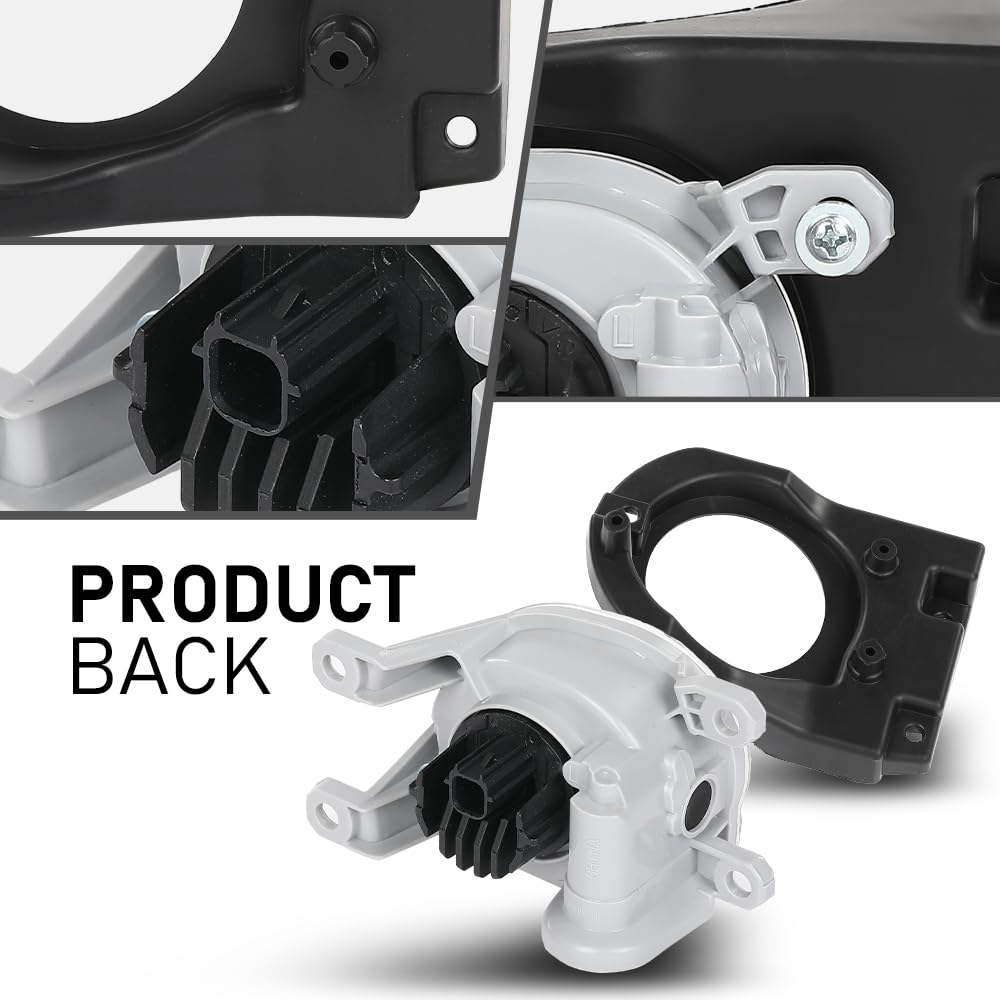 G-PLIS Front Bumper Fog Light with Bracket Left and Right Side Pair Compatible with Toyota Corolla Cross XLE & XLE Hybrid 2022-2024 81210 12240, 116-10303R, TO1038252, TO2592142, TO1039252 Black