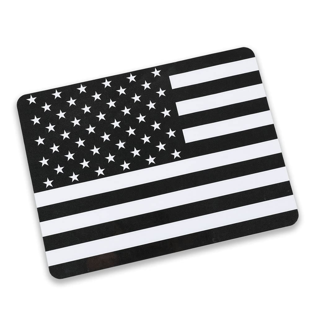 G-PLUS Rear Middle Window American Flag Decal Sticker Compatible with 2015-2021 F150/250/350 (Black),Window Glass Flag Vinyl Sticker Exterior Accessories