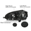 G-PLUS Headlights Assembly Set w/Bulbs Compatible with Volkswagen Jetta 2005-2010/ Fits Volkswagen Rabbit 2006-2009 Left and Right Clear Lens Chrome Housing Bumper Headlamps,faros delanteros