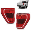 G-PLUS LED Tail Lights Rear Brake Lamp Left and Right Compatible with Ford F150 XLT 2021-2023 w/Blind Spot Fit w/Factory Incandescent Model ML3Z-13405-C, ML3Z-13404-C Red Lens