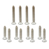 G-PLUS Headlight & Bumper Bezel Trim Screw Kit Chrome Silver Stainless Steel (Thread #8,Length 3/4" and 1 1/8",Torx Pan Head with a 9/32" Outside Diameter)