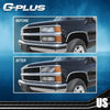G-PLUS Front Headlight Lenses Cover Compatible with 1994-1998 C10 C/K Tahoe Suburban Silverado,Left & Right Side Replacement Pair (Smoky Lens)