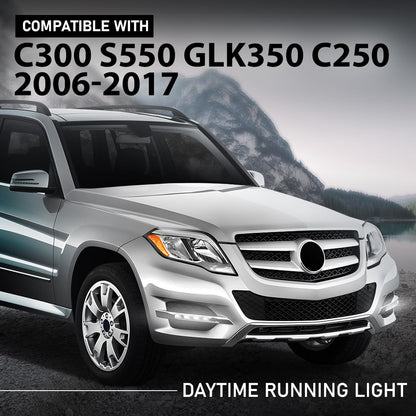 G-PLUS LED Right Fog Light DRL Daytime Running Lamps, Compatible with W204 X204 W216 W218 W221 W251 2008-2014, RH Passengerr Side, 2218201856, A2218201856