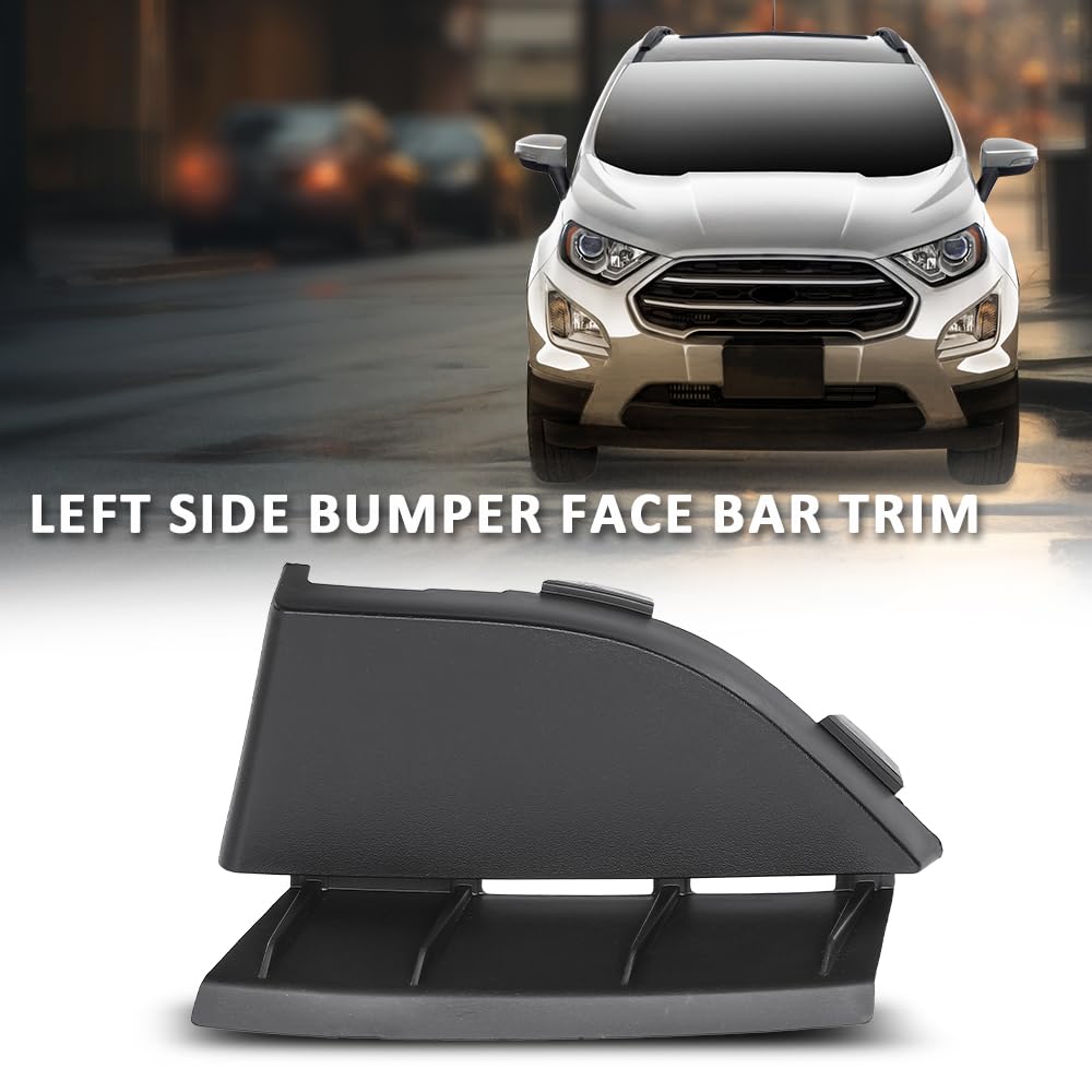 G-PLUS Front Left Bumper Molding Fascia Panel, Compatible with Ford EcoSport (submodel: S, SE, SES, Titanium) 2018-2019, Driver Side, GN1Z8419AC, FO1032109