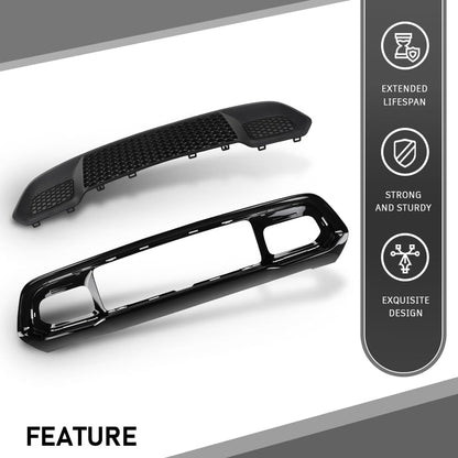 G-PLUS Front Lower Grille & Bumper Grill Bezel Compatible with Jeep Grand Cherokee 2017-2022 Black 5ZM53SZ0AA