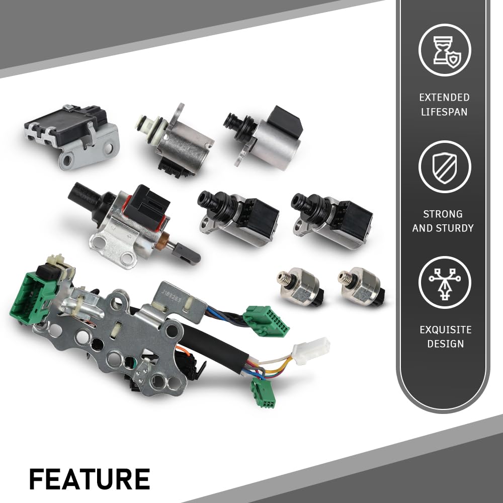G-PLUS Transmission Valve Body Solenoid Sensor kits Compatible with Nissan Altima Rogue L4 2.5L (QR25DE Engine) 2009-2012, Fit Nissan Sentra 2007-2012, CVT JF011E RE0F10A