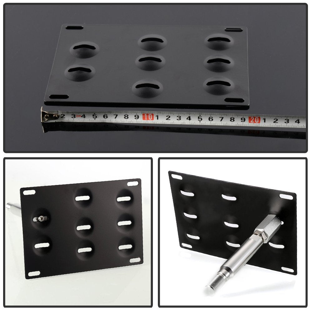 Front Bumper Tow Hook License Plate Mounting Bracket Holder Compatible for BMW 2011+ F25 X3 F10 F11 F07 5 Series / 2012+ F30 Sedan/F31 Wagon 3 Series