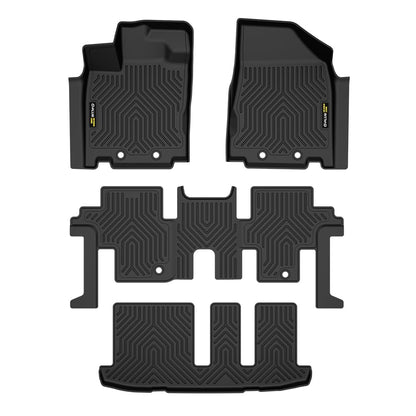 Floor Mats Fit Infiniti QX60 2014 2015 2016 2017 2018 2019 2020 All Weather Full Cover Protection TPE Floor Cargo Liners 1st & 2nd & 3rd Row 4PCS Black, alfombras para carro