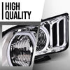G-PLUS LED Headlights Assembly Compatible with Ford Mustang 2005-2009 7R3Z13008D, 7R3Z13008C Bumper Headlamps Left & Right Clear Lens Chrome Housing Amber Reflector faros delanteros