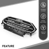 G-PLUS Front Bumper Upper Grille Assembly, Compatible with Ford Ecosport 2018-2022, Chrome & Black, GN15-17B968-AAW