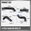 G-PLUS 4-Piece Radiator Hose Kit Compatible with Toyota Land Cruisers 1968-1984 Fit 4x-Series Toyota Land Cruisers with F or 2F Engine Black
