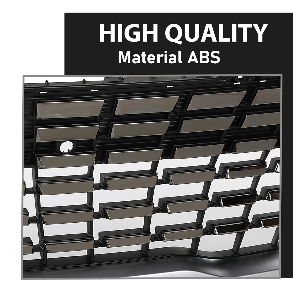 G-PLUS Front Upper Grille With Chrome Trim W/Camera Hole Compatible with Kia Carnival 2022-2024 86350R0110, 86350-R0110