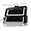 G-PLUS LED DRL headlights, Compatible with 2003 2004 2005 2006 Chevy Silverado 1500/1500 HD/2500 HD/3500 Bumper Headlamps, Smoky Lens Black Housing Clear Reflector,faros delanteros