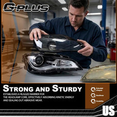 G-PLUS Headlight Lens Cover for Audi R8 2008-2015 Clear Pair Product Image