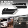 G-PLUS Fog Light Hole Cover Set Left & Right Side Compatible with Volvo XC60 2018 2019 2020 2021 31694538, 31694538-5 Chrome Black
