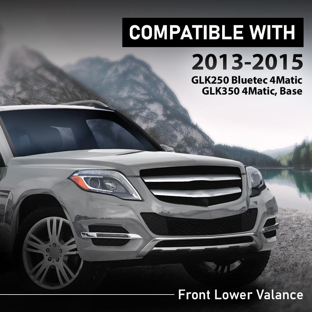 G-PLUS Front Air Dam Deflector Lower Valance Apron Compatible with Benz GLK250 Bluetec 4Matic 2013-2015/Fit Benz GLK350 (submodel: 4Matic, Base) 2013-2015 2048851822 MB1095111