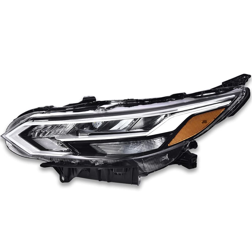 G-PLUS Headlights Assembly, Compatible with 2020-2021 Nissan Sentra Left Bumper Headlamp, Clear Lens Black Housing Amber ReflectorBumper Headlamps