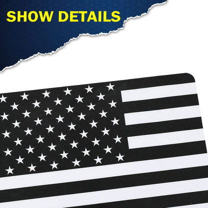 G-PLUS Rear Middle Window American Flag Decal Sticker Compatible with 2015-2021 F150/250/350 (Black),Window Glass Flag Vinyl Sticker Exterior Accessories