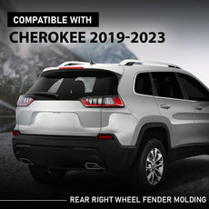 G-PLUS Fender Flare for Jeep Cherokee 2019-2021 Rear Right Black Front View