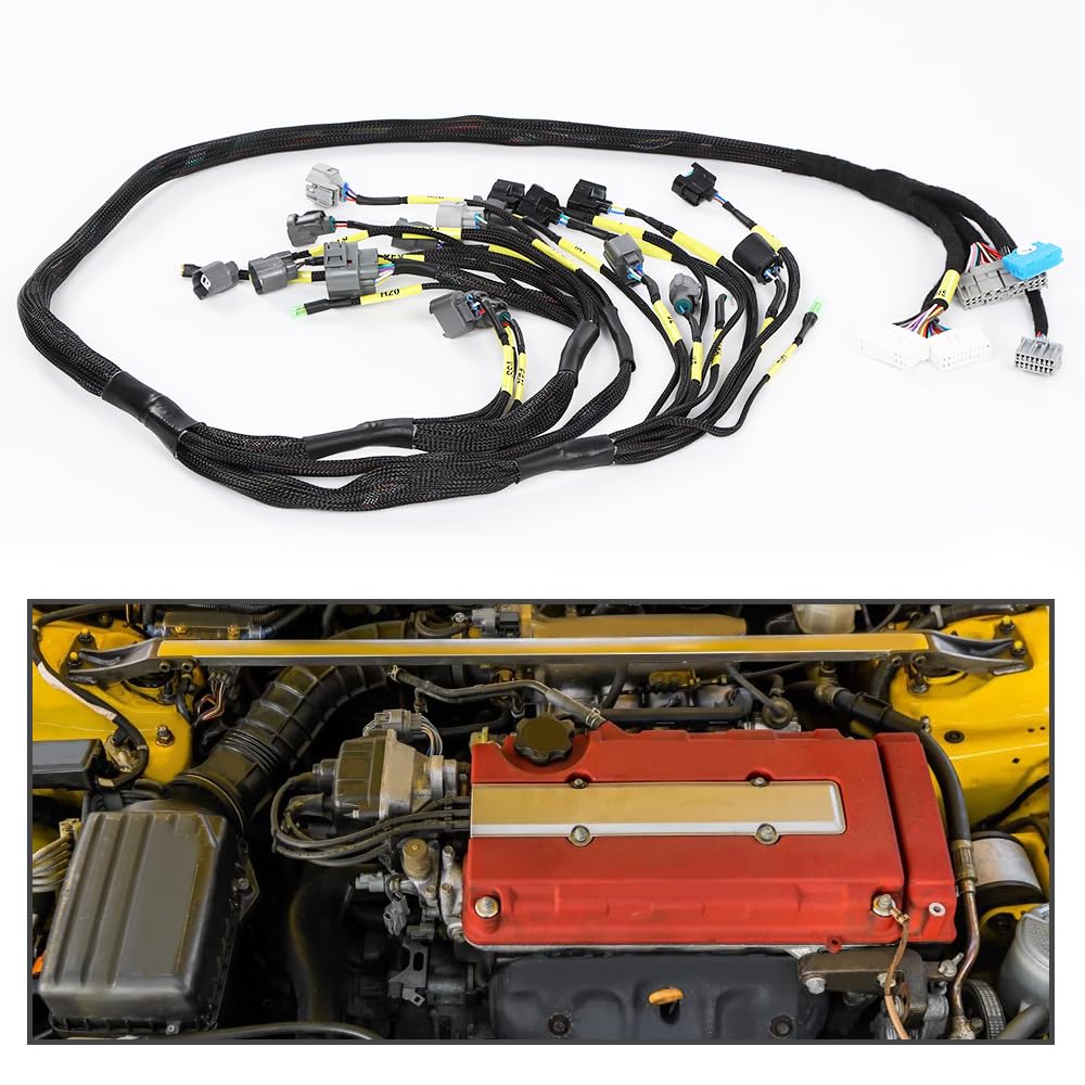 G-PLUS Engine Wiring Harness Compatible with Honda Civic Integra B16 B18 D16 OBD2 AP03 CNCH-OBD2-1