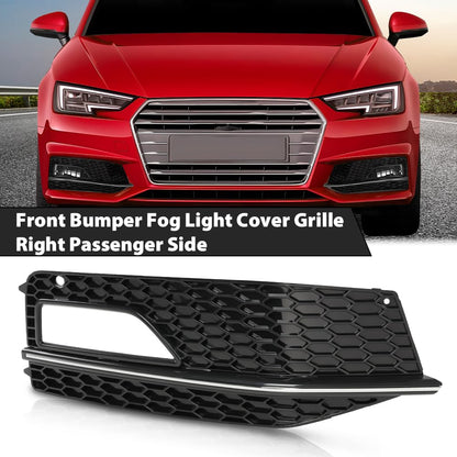 G-PLUS Fog Light Lamp Chrome Cover Bezel Left Side Compatible with Audi A4 S-line S4 2013-2015/ Only fit for S-line bumpers/Not fit Standard bumpers 8K0807681L, 8K0807681N