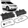 G-PLUS Left and Right Engine Valve Cover w/Gasket Compatible with Nissan Murano 2009-2014/Fit Nissan Quest 2011-2014 V6 3.5L DOHC Petrol