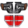G-PLUS Headlights & Rear Tail Lights Compatible with Ford F150 2009-2014