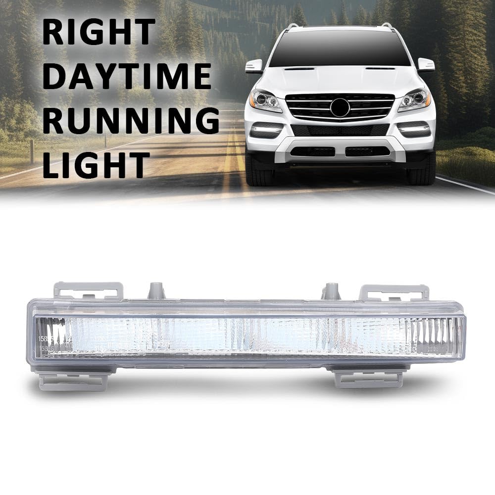 G-PLUS Right Daytime Running Light, Compatible with Benz W166 ML350 ML550 ML63AMG 2012-2015, Fit Benz W166 ML500 X204 GLK250 GLK350 2013-2015, Passenger Side, 2049065501, A2049065501