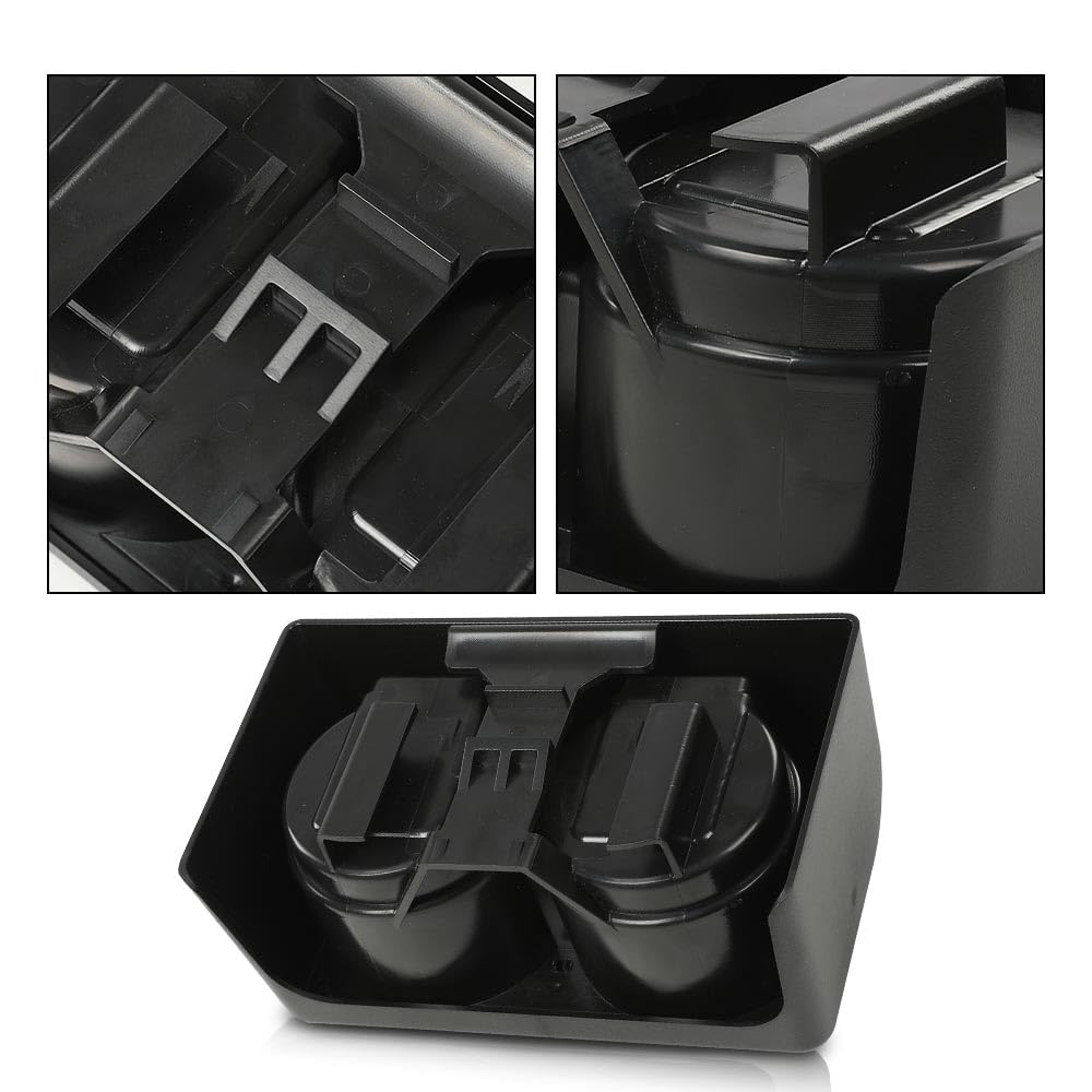 G-PLUS Bench Seat Dual Cup Holder Center Console Insert Double Storage Compatible with Chevy Colorado GMC Canyon 2004-2012 19256630 89039574 89039575 19121876