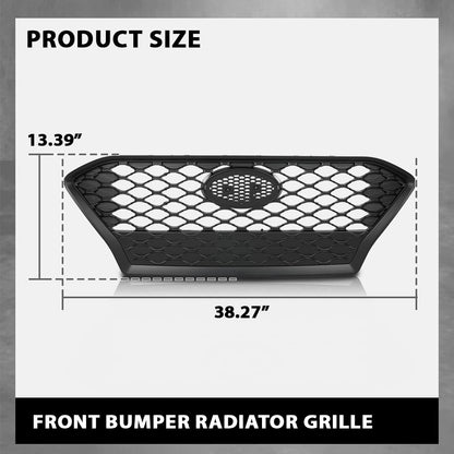 G-PLUS Front Bumper Radiator Grille Compatible with Hyundai Kona 2018-2021 Black 86350J9000