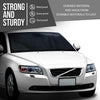 G-PLUS Left Right Headlight Washer Cover Pair Compatible with Volvo S40 V50 2008-2012 39886377, 39886397 Glossy Black