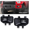 G-PLUS Headlights Bumper Lamp + Fog Lights Compatible with Ford F150 2015-2017(White Cover White Frame Orange Reflector Headlights + Fog Lamps)