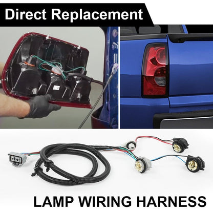 G-PLUS Tail Light Wiring Harness, Compatible with Chevy Silverado 1500 2500HD 3500 2003-2006/ Silverado 1500 1500HD 2500HD 3500 Classic 2007/ Silverado 1500HD 2005-2006 16531401 Rear Left