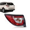 G-PLUS Tail Light w/Bulbs, Compatible with Chevy Traverse 2013-2017 Left Driver Side Outer 84266019, 23301756, GM2804112 Clear Lens Luces Traseras Rear Brake Lamps Assembly Faros Traseros
