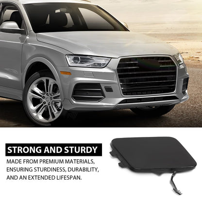 G-PLUS Front Bumper Tow Hook Cover, Compatible with Audi Q3/ Q3 Quattro 2015 2016 2017 2018, Towing Hook Eye Hole Cover, 8U0807241AGRU