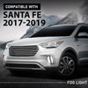 G-PLUS Front Fog Lights With Bezels Covers 4pcs Compatible with Hyundai Santa Fe 2017-2019 86564B8AC0