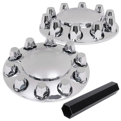 G-PLUS Dually 1-ton Truck Rear Alcoa Wheel Chrome Center Hub Caps Compatible with 2011-2016 Dodge Ram 3500 2pcs
