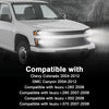 G-PLUS Headlights Assembly,Fit Chevy Colorado/GMC Canyon 2004-2012,Fit Isuzu i-280 i-350 2006/Isuzu i-290 i-370 2007-2008 Headlamps, Smoky Lens Chrome Housing Clear Reflector,faros delanteros