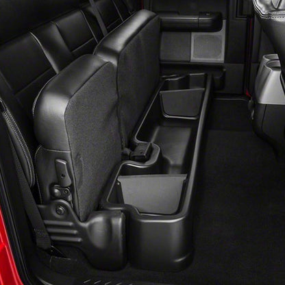 G-PLUS Under Seat Storage Box Compatible with Ford F150 Crew Cab/Extended Cab 2004-2008 Seat Storage Organizer Black 2005 2006 2007