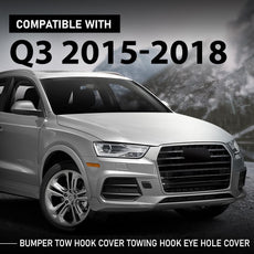 G-PLUS Tow Hook Cover for Audi Q3 Q3 Quattro 2015-2018 Front Bumper Front View