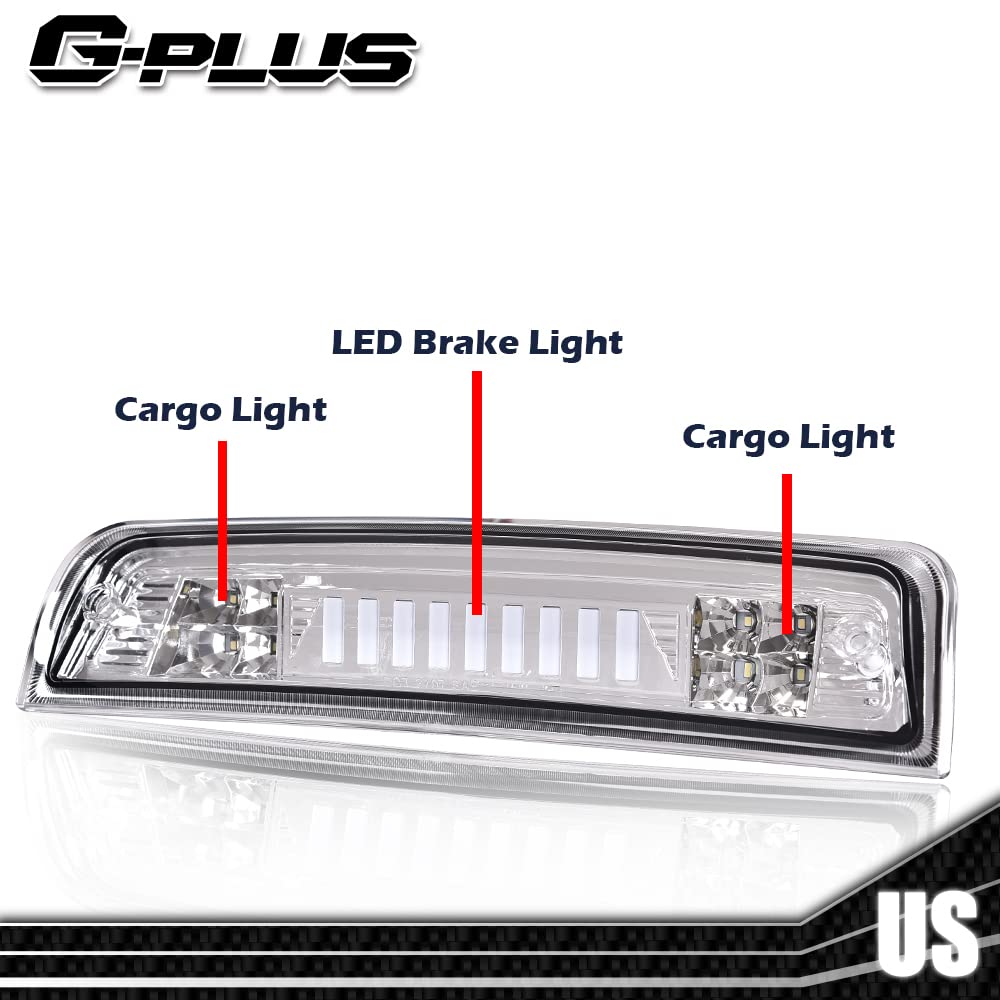 G-PLUS Truck Third 3rd Tail I Brake Light Cargo High Mount Stop Lamp Compatible With 2009-2010 Dodge Ram 1500 2010 Dodge Ram 2500 3500 2011-2017 Ram 1500 2500 3500