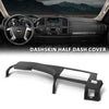 G-PLUS TPE Half Dash Board Cover w/Adhesive Compatible with Chevy Silverado LS LT WT/GMC Sierra SL SLE (NOT Fit LTZ/Denali/SLT) 2007-2013 Dual Glovebox Style Dashboard Black