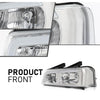 G-PLUS LED Headlights Headlamps Fit Chevy Express GMC Savana 1500 2003-2014, Fit Chevy Express GMC Savana 2500 3500 2003-2023 Bumper Headlamp Clear Lens Chrome Housing,faros delanteros Assembly
