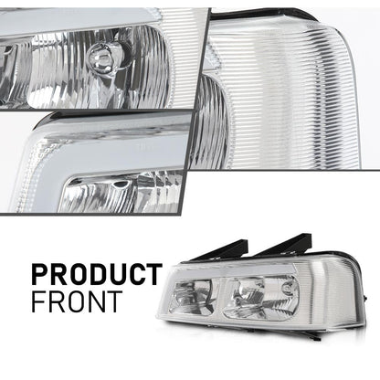 G-PLUS LED Headlights Headlamps Fit Chevy Express GMC Savana 1500 2003-2014, Fit Chevy Express GMC Savana 2500 3500 2003-2023 Bumper Headlamp Clear Lens Chrome Housing,faros delanteros Assembly