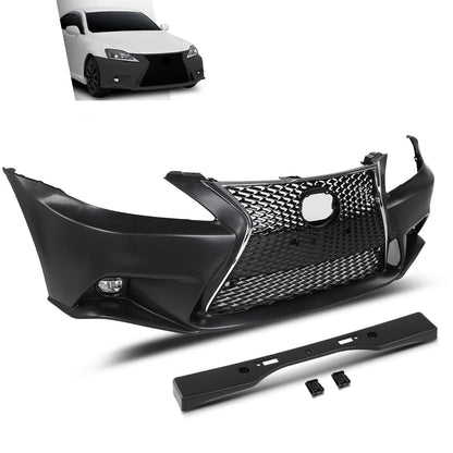G-PLUS Front Bumper Set(Front Bumper & License Plate) Compatible with LX IS IS250 IS350 14+ F-Sport 2006-2013 2Pcs