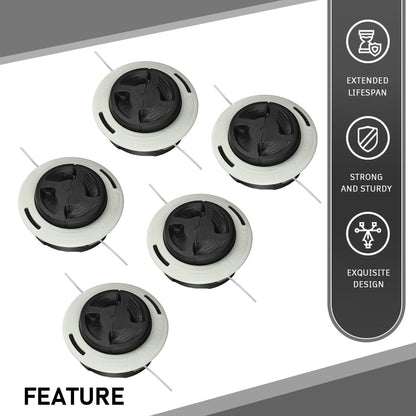 G-PLUS 5pcs C26-2 Trimmer Head Replacement Auto Cut Fit Stihl FS55, FS56, FS70, FS80, FS85, FS87, FS89, FS90, FS91, FS94, FS100, FS111, FS120 Black and White