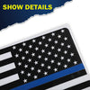 G-PLUS Middle Window American Flag Decal Sticker Compatible with 15-21 F150/250/350 (Blue)