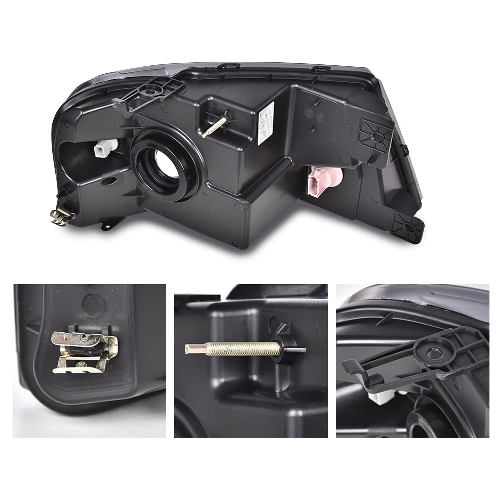 G-PLUS LED Headlights Assembly Fit Ford F150 2004-2008,Fit 2006-2008 Lincoln Mark Lt(NOT Fit 2004 F150 Heritage/Flareside Beds) Clear lens Black Housing Clear Reflector,DRL Headlamps Faros Delanteros